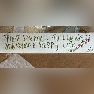 Decorative Wooden Sign with Inspirational Quote